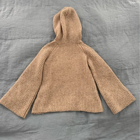 Doen Hooded Chunky Knit Sweater in Beige - Picture 7 of 8